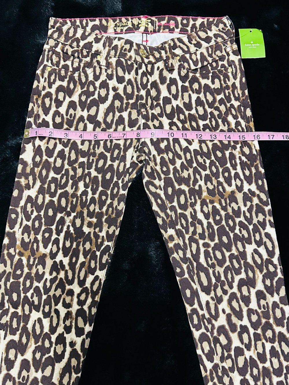 Kate Spade New York Leopard Print Skinny Jeans Size 25 NWT - Picture 4 of 10
